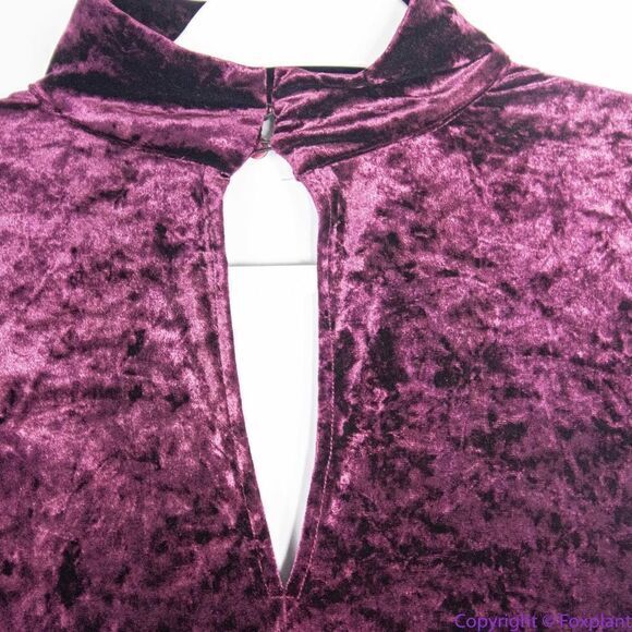 NEW Eloquii Velvet Pickled Beet Cut Out‎ Long Sleeve Dress, 16 - Picture 9 of 16